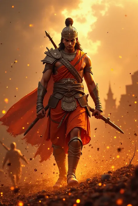 In 3d realistic style The 13th Day of the War

On the 13th day of the Kurukshetra War, Dronacharya creates the impenetrable Chakravyuha to trap the Pandavas. Arjuna is away on another front, and no one else in the Pandava camp knows how to break the format...