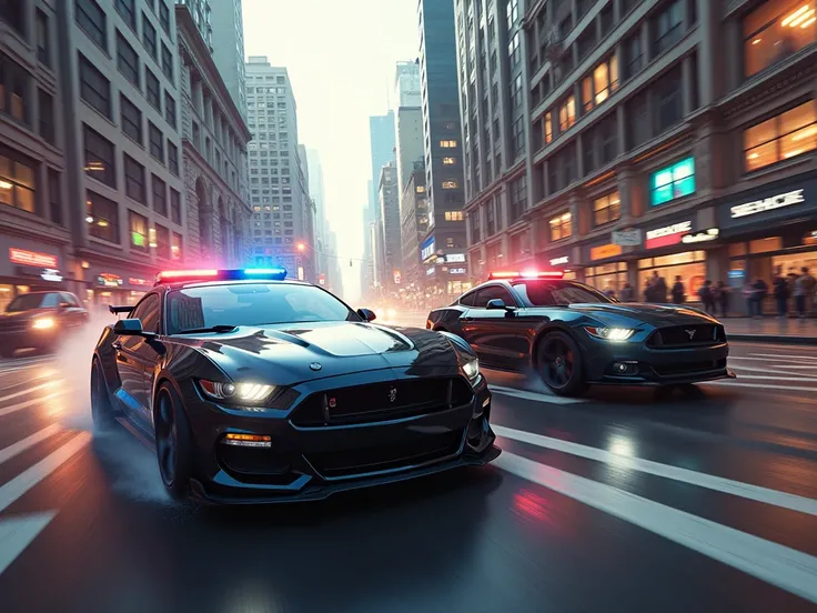 create a police chase car racing game renders