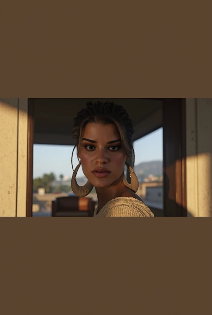  Create a female character ,  Lucia from GTA 6 ,  Show only her face ,  An elegant and very realistic image , Cinemact , 8k