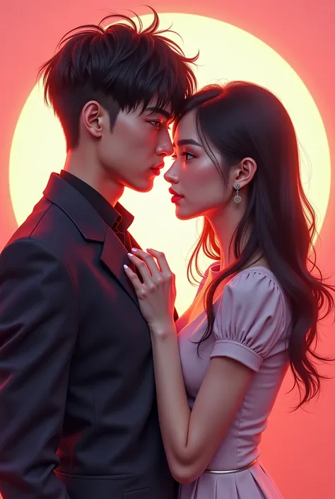 there is a man and woman posing for a picture together, digital art inspired by Yanjun Cheng, tumblr, digital art, cai xukun, nixeu and sakimichan, sakimichan and frank franzzeta, sakimichan, ruan jia and artgerm, high quality fanart, photorealistic!!!!!!!...