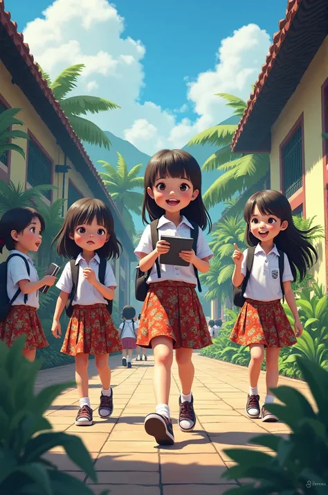 Indonesian elementary school students girl
