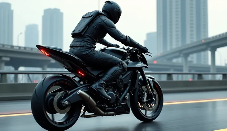 2025 Ninja h2r pwoeful on back motorcycle color black