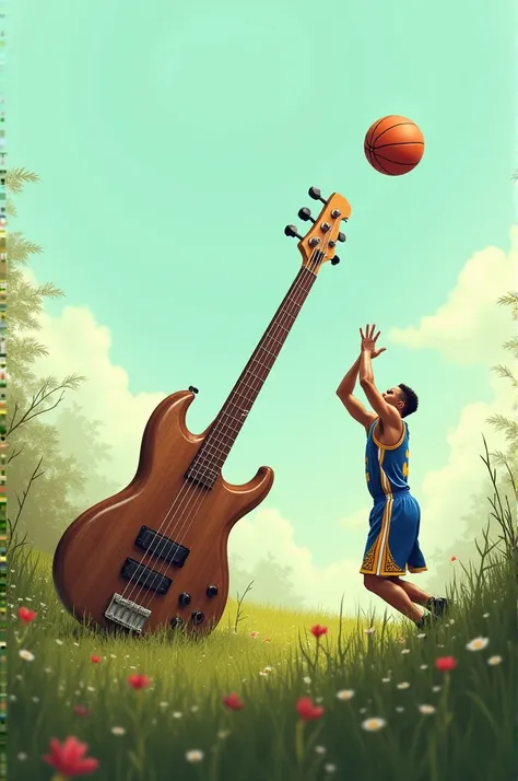 That bass pitch in the meadow and theres stephen curry a 3-point bass set.