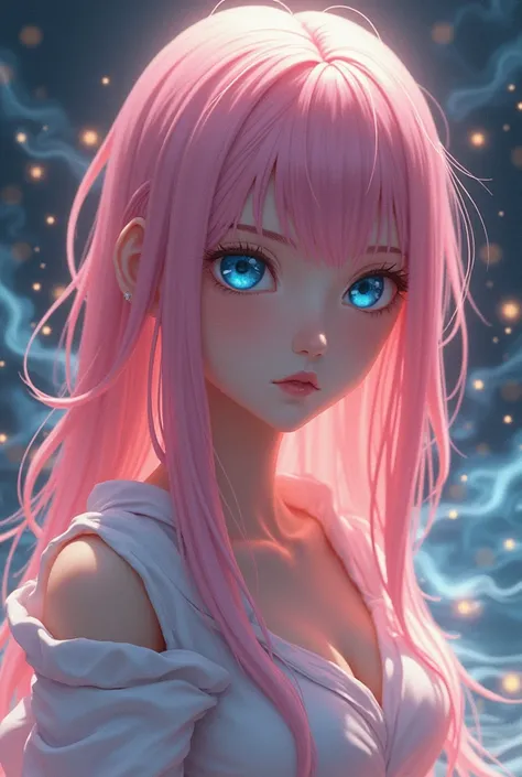 imagine naruto make a girl with pink hair and blue eyes
