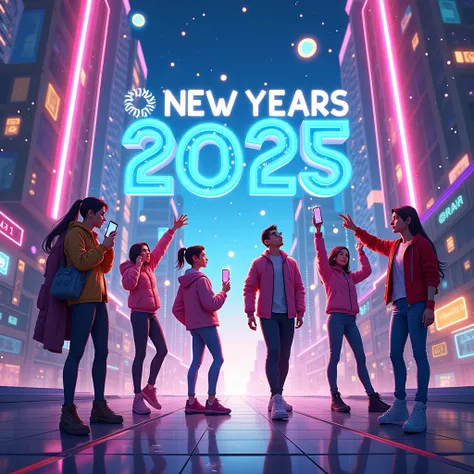 I need a creative game vibe new year 2025 post design