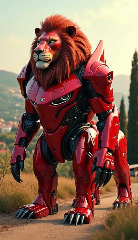 create an image prompt of a lion and a red Lamborghini in Italy"
"now create an image prompt of a hybrid between a lion and a red Lamborghini, using the same background as before"