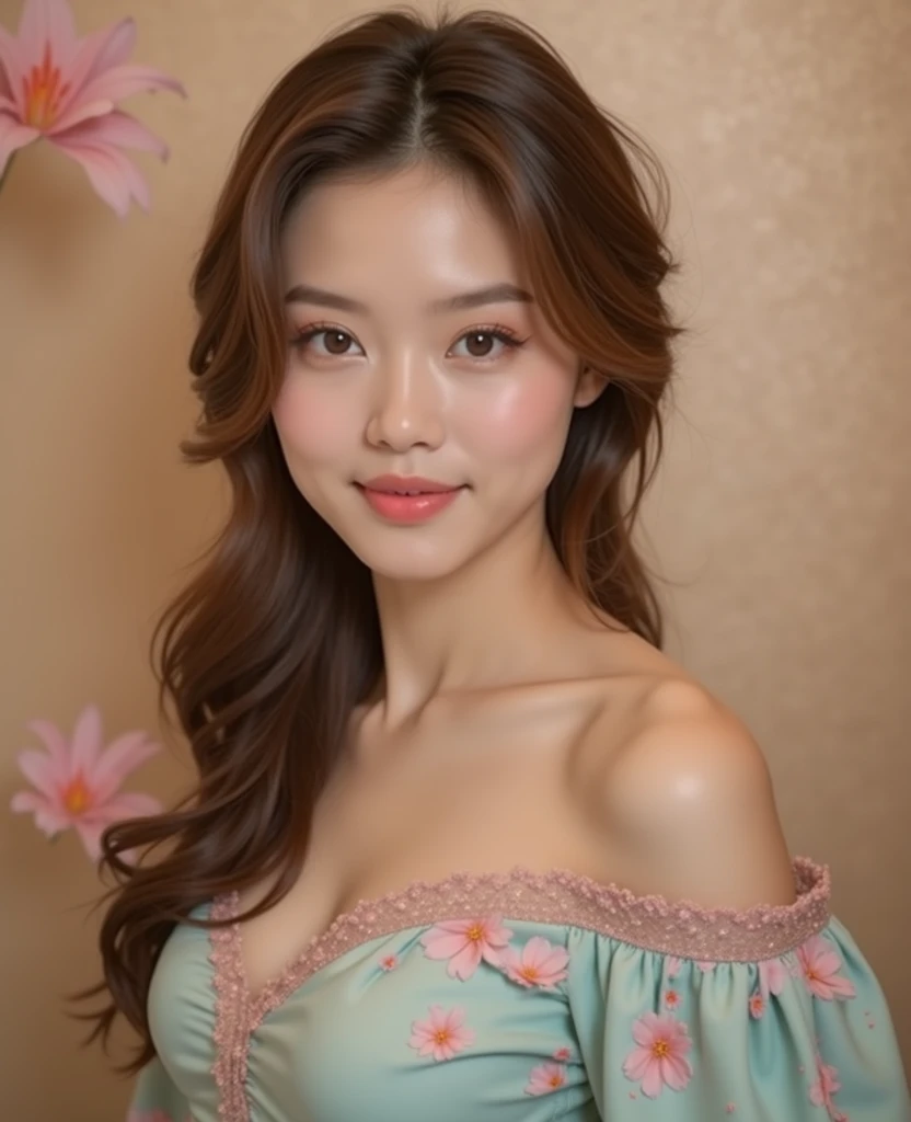  photo High-quality    16k,. 3D shot with the highest quality cameras. Canon cameras, เปิดดูรับแสงกว้างขึ้น, Fuji cameras use the highest quality and most modern film. Exaggerated realistic images and colors.,  a sparkling portland skin, Image of a woman, ...