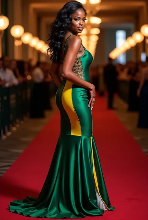 One sexy gown inspired by the flag of south africa