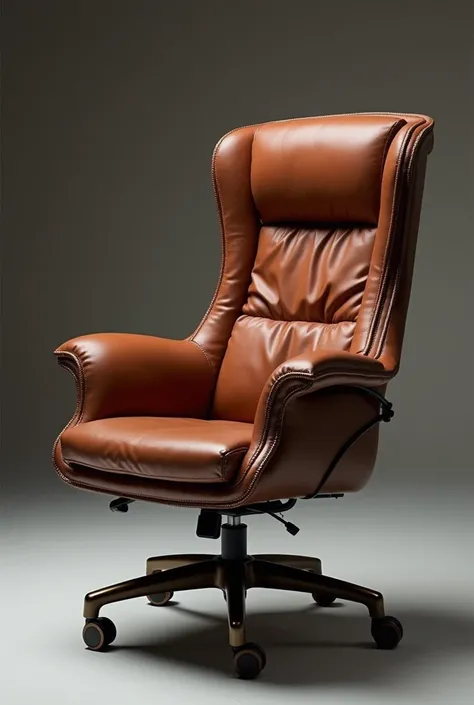 A very nicewell designed office seat, with quality leather materials mixed with robe and stichings, designed with the most comfortable position for relaxing and making a supportive staying, 