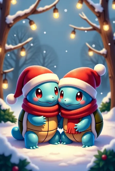 Pokémon Squirtle、 couple、 christmas date