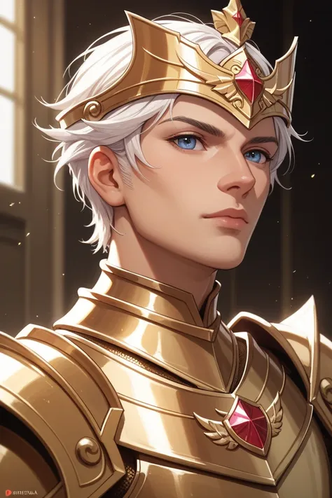  A knight in gold armor ,  close up of a knight in gold armor, saint seiya, Greek warrior 
