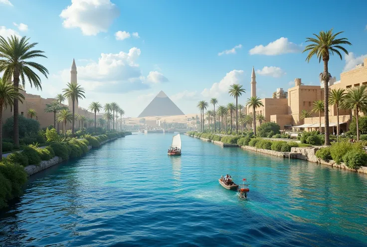 Egypts Nile River , 8k, full hd, hyper realistic