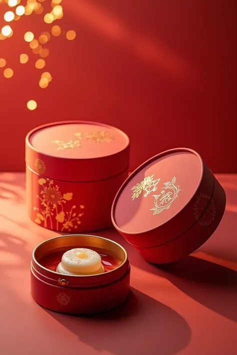 Luxury New Year Gift Box Pictures for 10 Round Inn Shaped Tet Jam Boxes