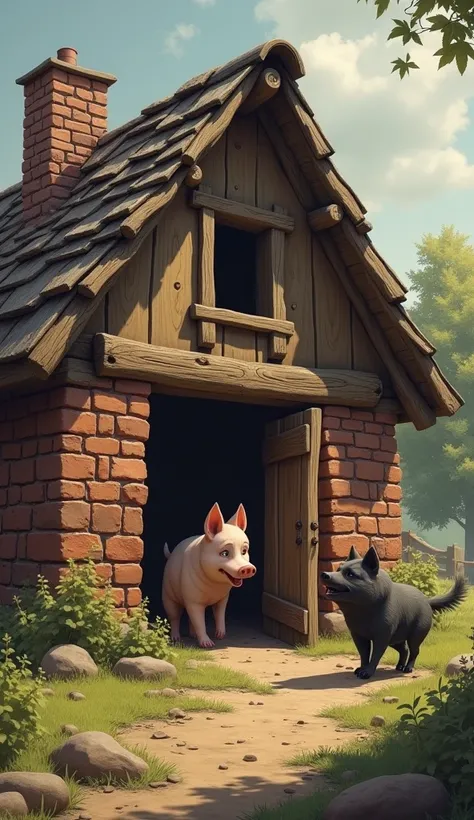 But wolf was not successful in breaking the house of the third little pig. Because the house of the third pig was very strong. Which was built after a lot of hard work.