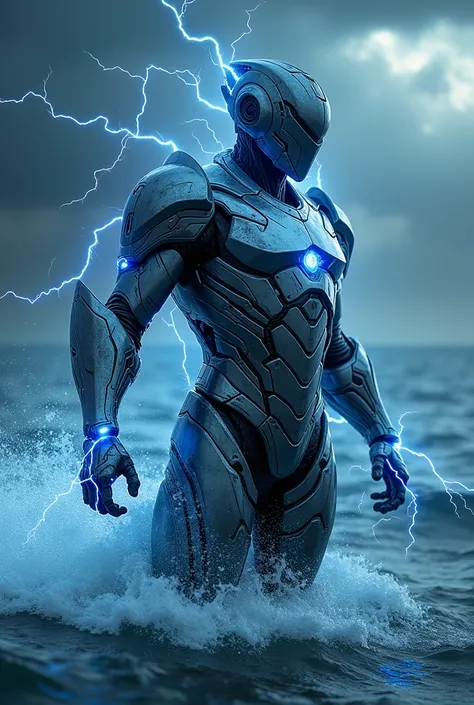  Armor capable of withstanding immense amounts of electrical energy such as lightning,  the wearer will have the power of lightning , The fights will be in the ocean  