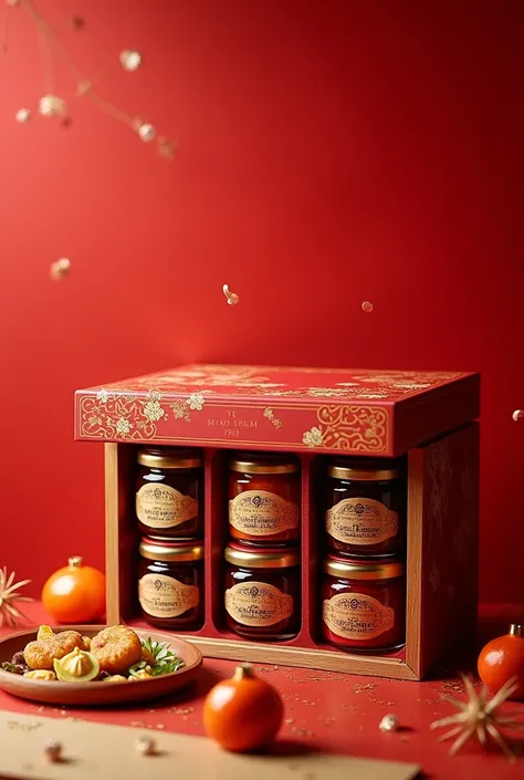 Design of Tet gift box used to store 10 Tet jams 