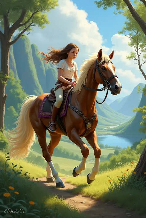 Horse with girl