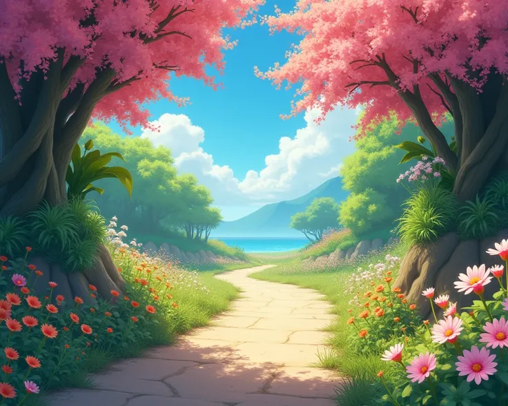 Ek mein jo Aisa chahie Jo road aur road ke upar phool Ho background high quality animation