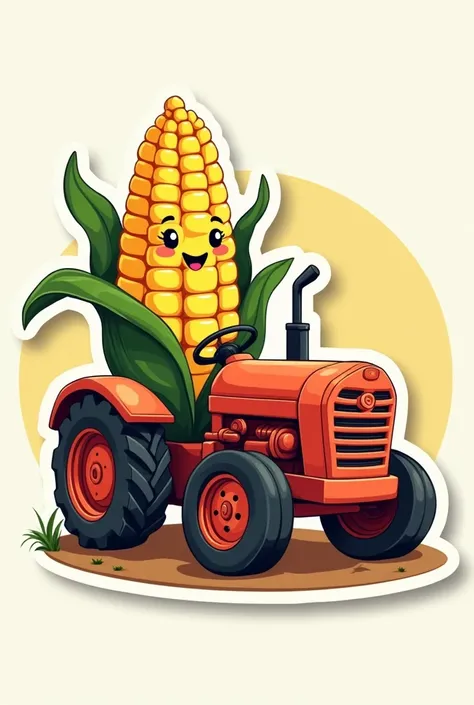 Create SITIO TAKAOKA sticker, 
corn and tractor  
