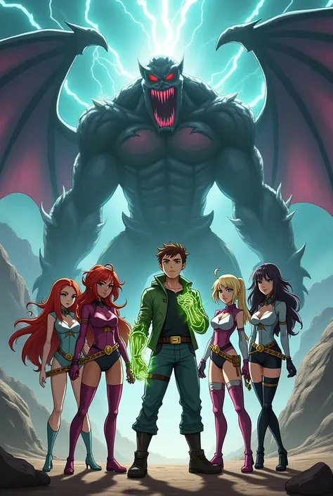 Ben 10 together with the team Rwby