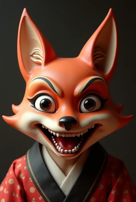 The fox in the face of Noh cheers