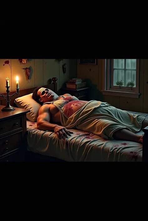 Leatherface sleeping in bed waiting for you to join him