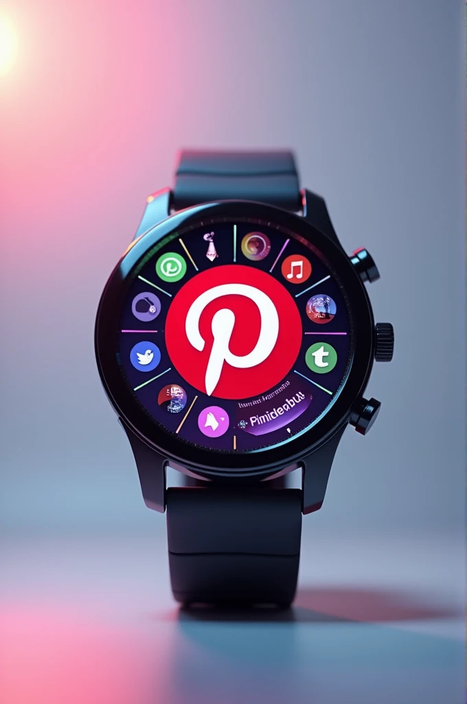 A picture of the Pinterest homepage on the smartwatch