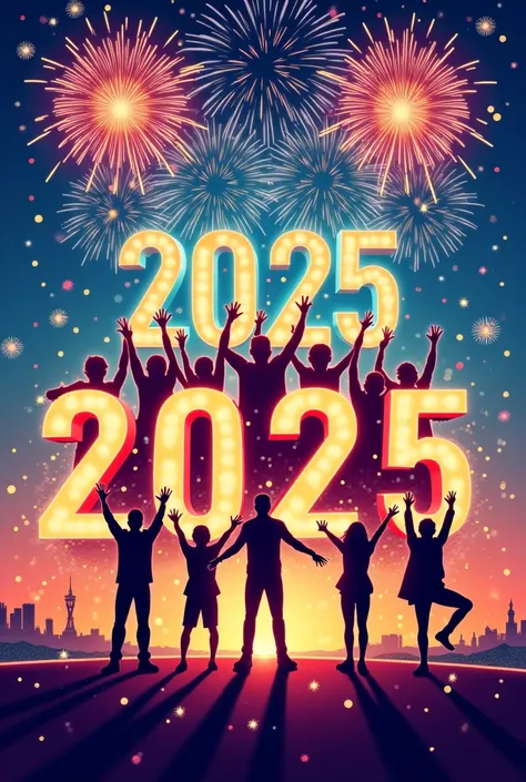 Make a poster in happy new year 2025