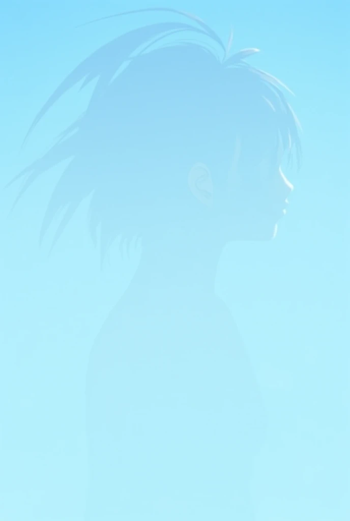 Proper anime type with light blue colour background 