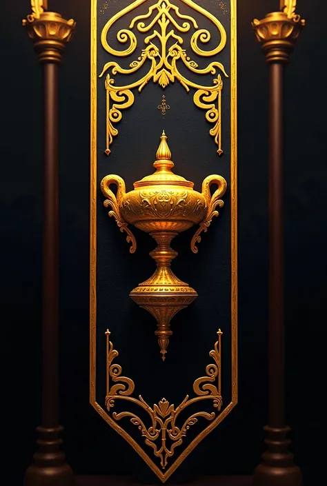  Banner stands for frankincense, black and gold theme 