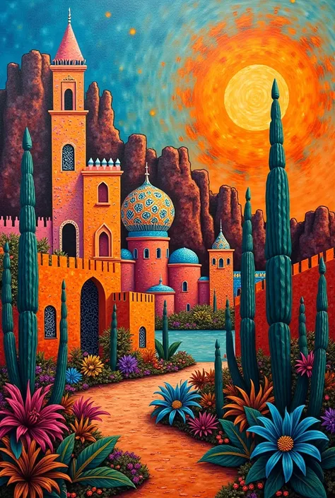  A painting about the Moroccan heritage in plastic art