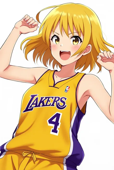 Nakano yotsuba wears Lakers jersey