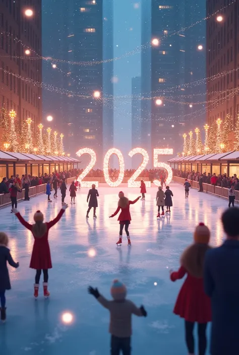 Happy New Year 2025 Skating Rink