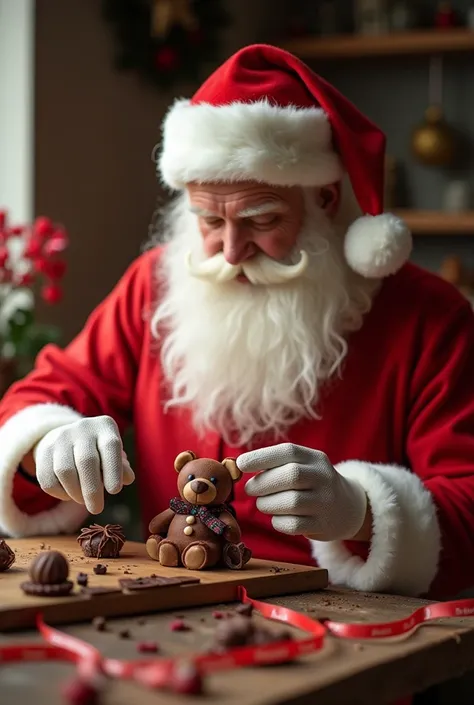 We make delicious things with Belgian chocolate. For example, chocolate-covered strawberries, or there are different things that we do with chocolate, for example, a New Years Christmas tree with a teddy bear or Christmas tree toys or toys for girls, boys,...