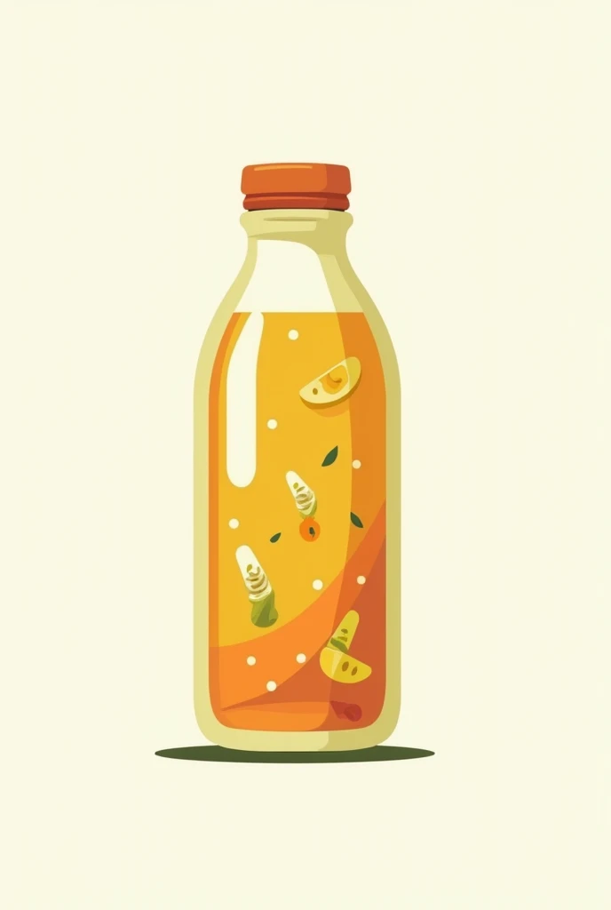 create a logo with a simple, unique bottle style with spice elements, the name "Teguk Rempah", a modern herbal drink with elements of natural spices, the slogan "minuman sehat dibutuhkan setiap generasi" and colour dominant green and orange