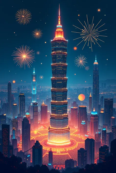 Taipei 101 New Year Event Chart