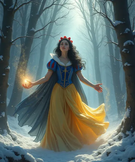 Man brings snow white to life with magical hands. And creates magic h