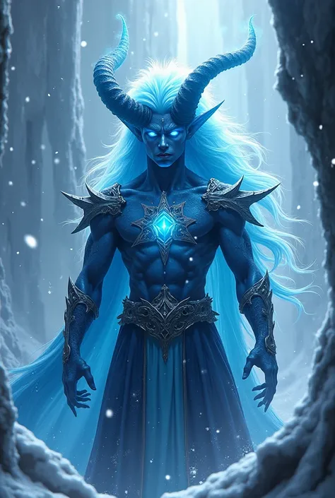 Blue haired ice demon
