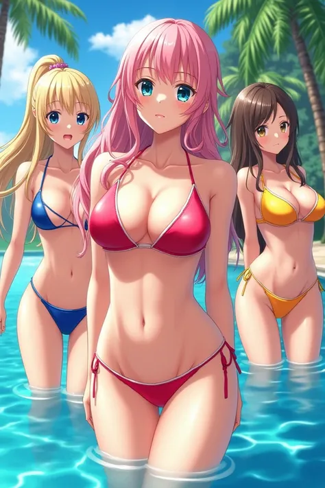  Anime girls in a bikini are very sexy