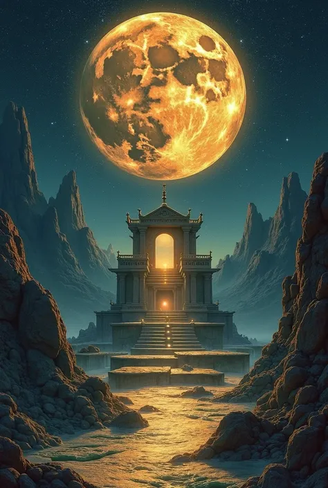 create the outside of yesod, the moon temple as described in qabalah in the tree of life meditations