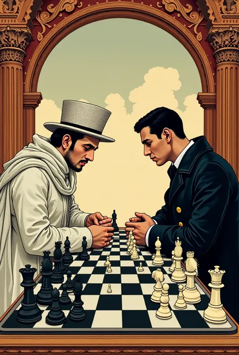 Illustrated chess poster