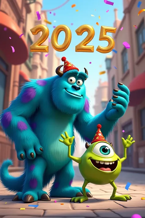 Sulley and mike happy new year 2025