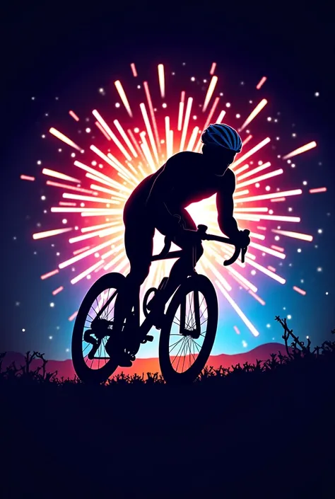 Cyclist 2025 logo fireworks nighr