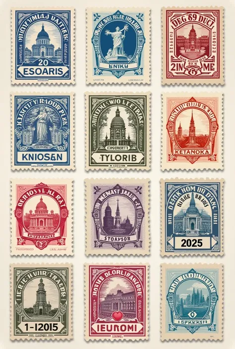 Passport stamps from European countries dated 2025