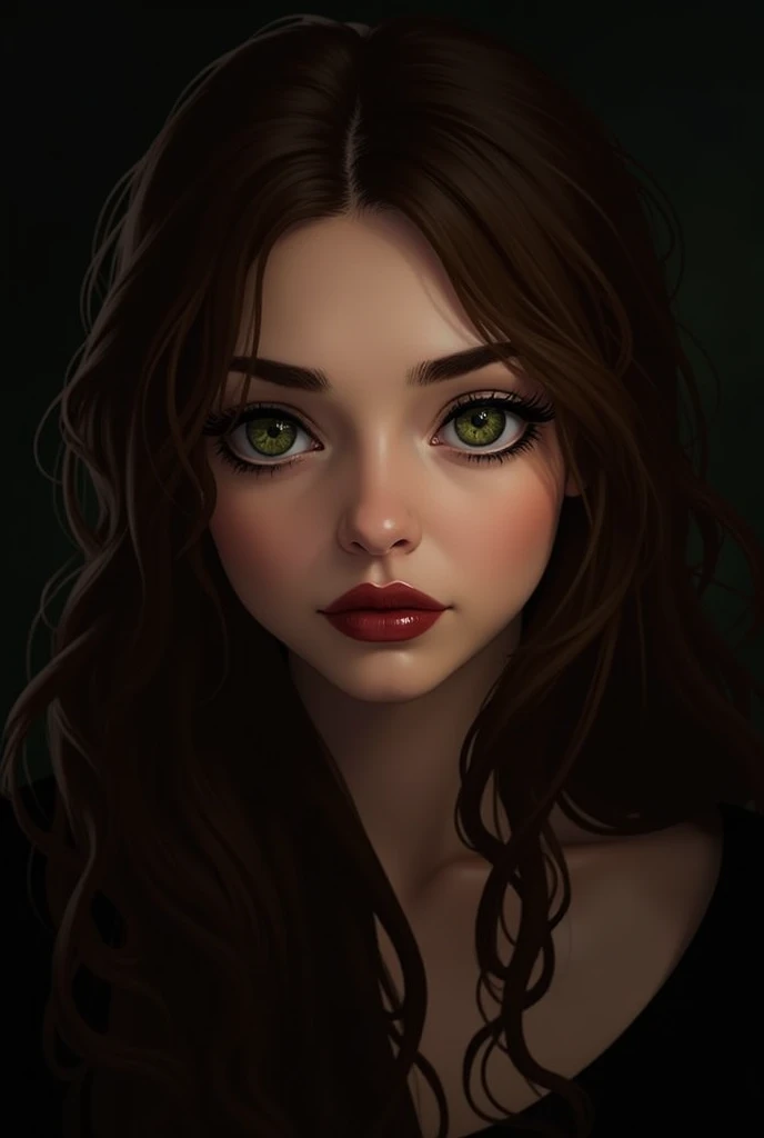 Dark Fantasy Art of score_9, score_8_up, score_7_up, rating_questionable, fantasy, lighting, epiCPhoto 1girl, very sexy Disneys Esmeralda, m_ra, brown hair, green eyes, solo, cute, flirt, gaze, sexy look, half-closed eyes, head tilt, filled lips, thick lip...