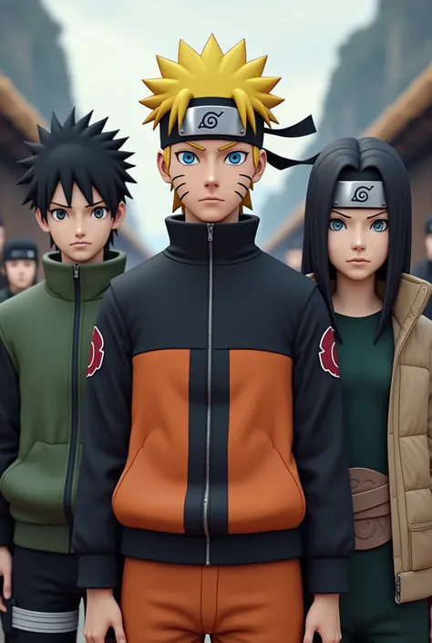 Genere moi tout les personnes de Naruto Shippuden en version humain vraiment réel 