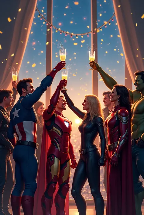 avengers wishing happy new year