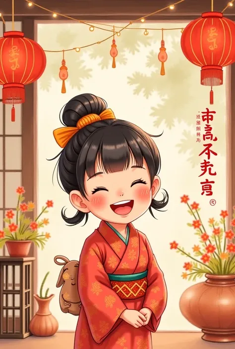 Happy New year for little sister traditional 