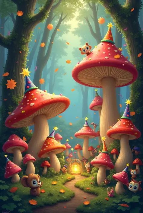 New Years Eve with mushroom celebration 