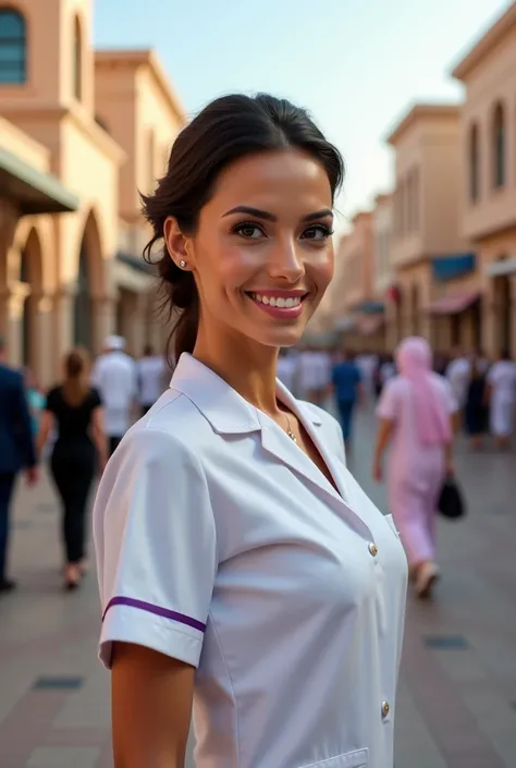 Beautiful sexy nurse in the middle east following former president Obama 